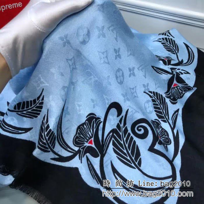 路易威登LV專櫃最新款SUMMER TRUNK羊絨大方巾 LLWJ6083
